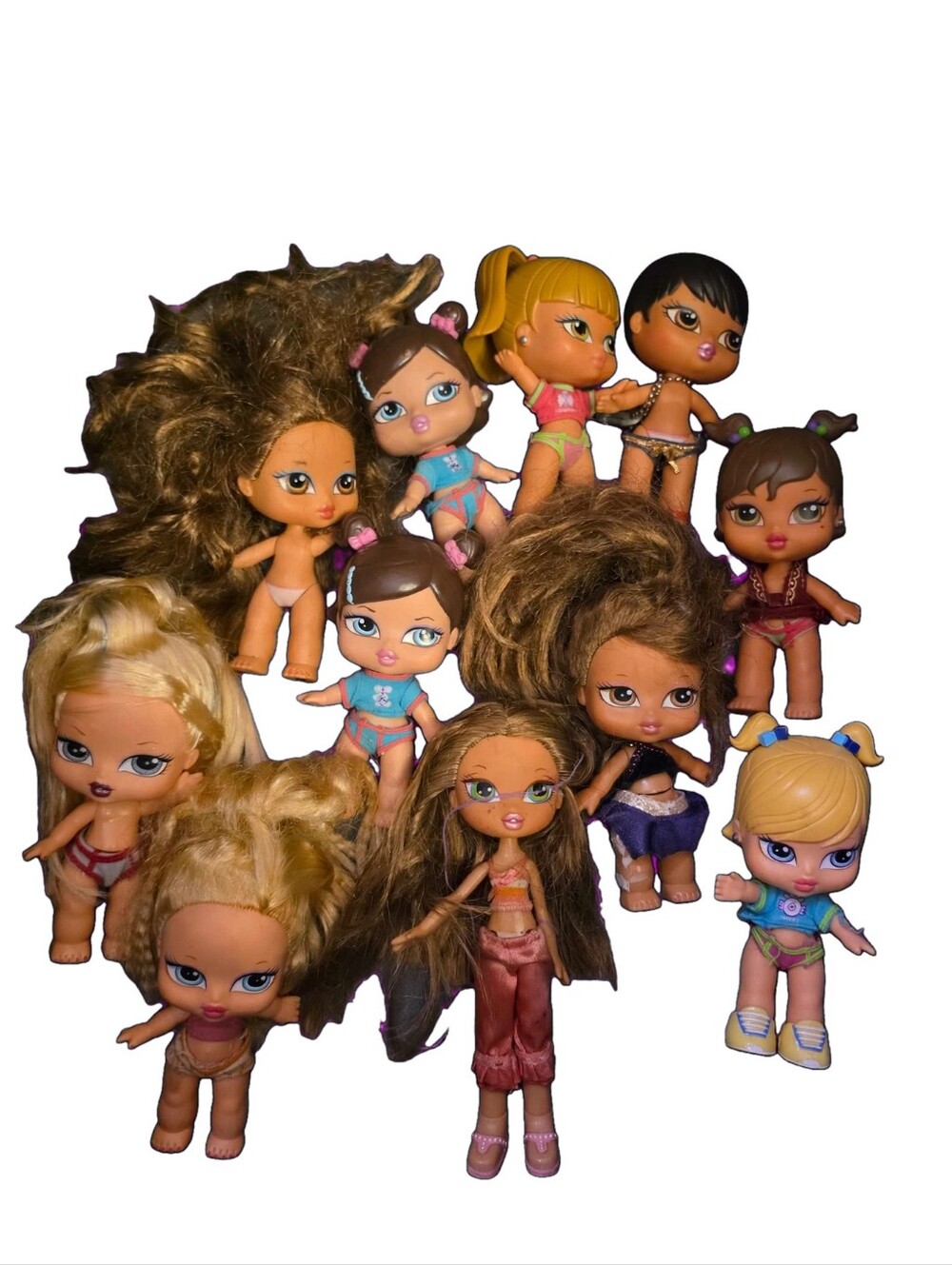Bratz Babyz Lot 11 Dolls, Y2K MGA 2004-05, 2 Big Babyz, Vintage Bundle